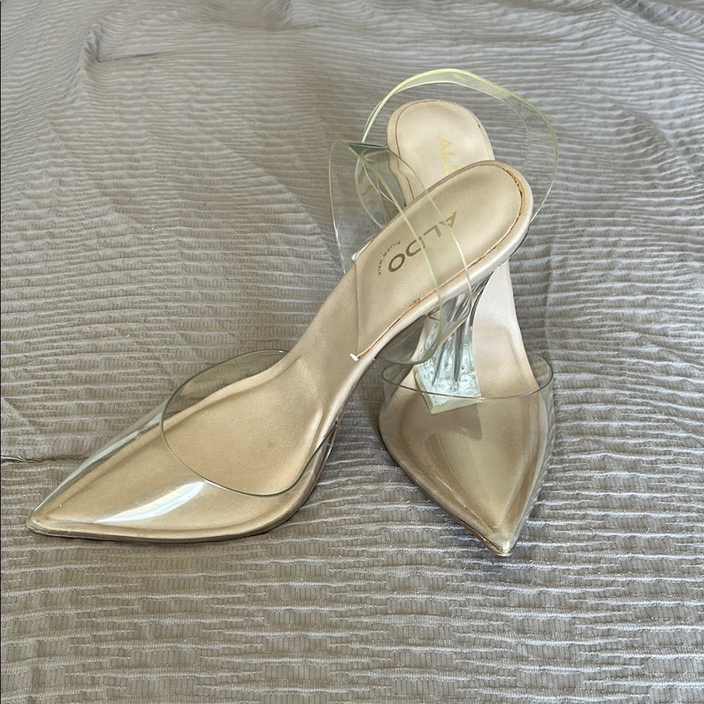 Aldo clear heels size 8